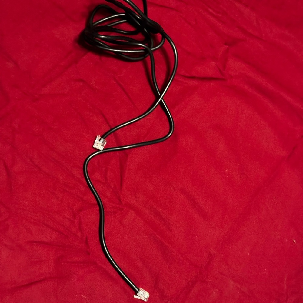 Black VoIP Phone Adapter Cable